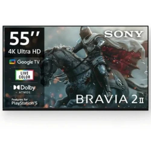 SONY BRAVIA 2 II 138.8 cm (55 inch) Ultra HD (4K) LED Smart Google TV 2025 Edition (K-55S25EM2)